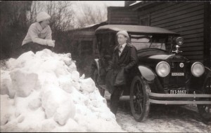 1920s snow scene in Racine