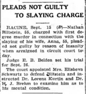 An early case that Elisheva Schwartz was assigned to, 1934